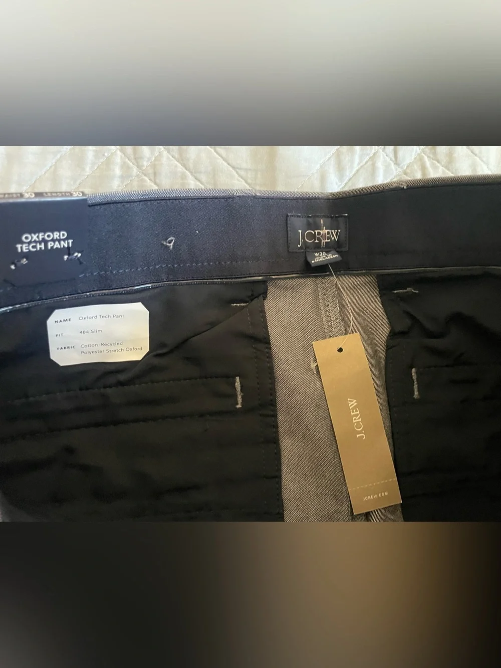 J.CREW 484M Slim-fit tech oxford pant Size 30/30 NWD $128 BX185